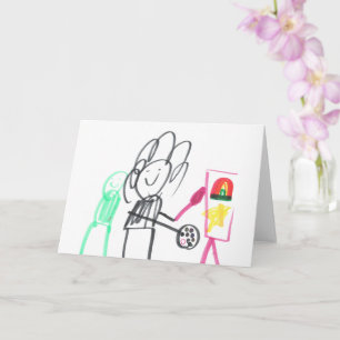 Carte Peinture artistique d'enfant