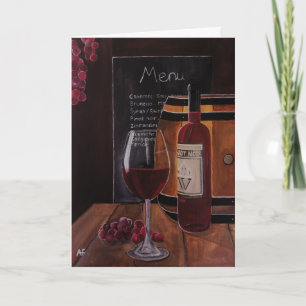 Carte Peinture au vin rouge d'Alfred Fox