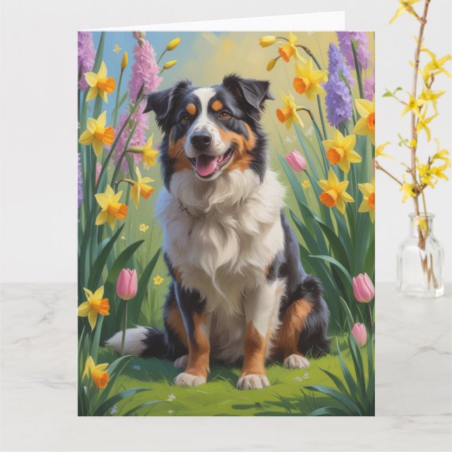 Carte Peinture australienne des fleurs de printemps de c (Fleur jaune)