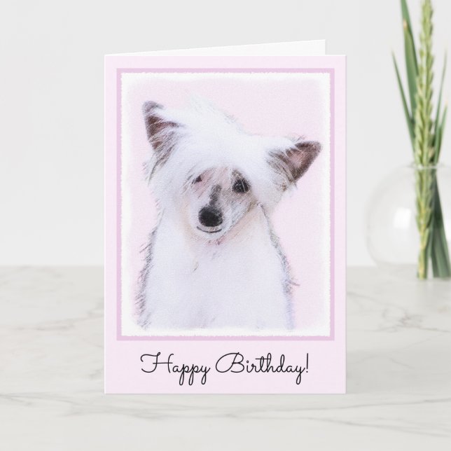 Carte Peinture chinoise en poudre - Art Chien (Devant)