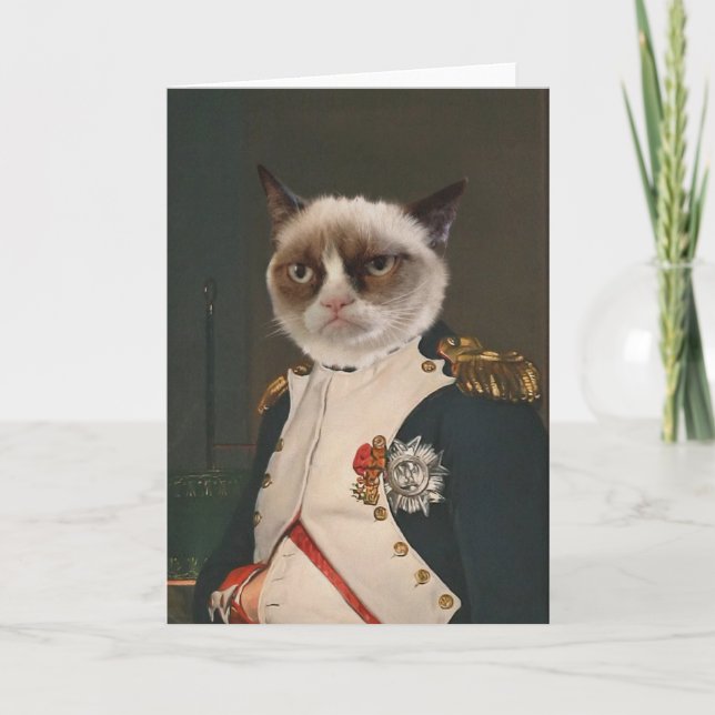 Carte Peinture classique de chats grincheux (Devant)