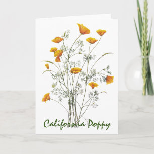 Carte Peinture d'aquarelle verte jaune de la Californie
