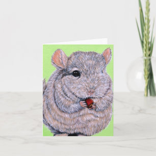 Carte Peinture de Chinchilla à la poitrine molle