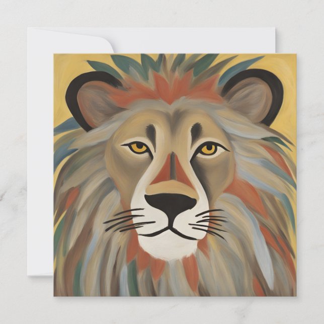 Carte Peinture de lion (Devant)