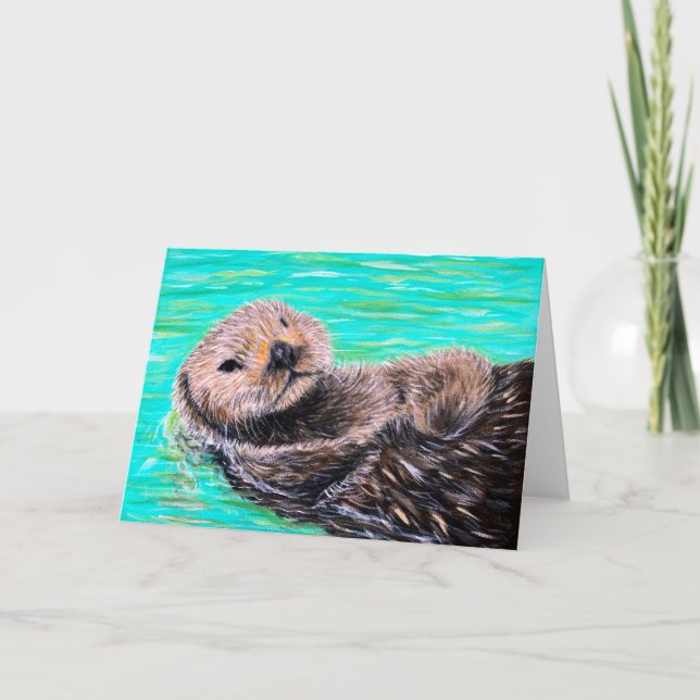 Carte Peinture de loutre de mer (Devant)