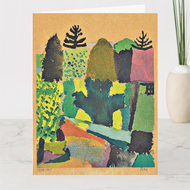 Carte Peinture de Paul Klee, Parc, Vacances  (Devant)