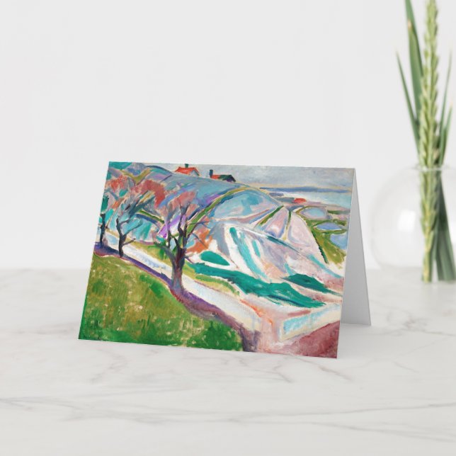 Carte Peinture de paysage Edward Munch Art expressionnis (Devant)