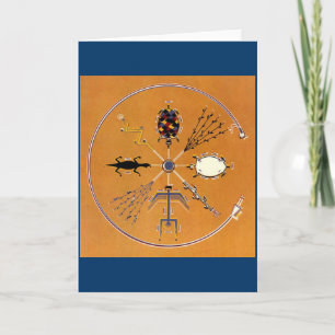 Carte Peinture de sable Tribal amérindien