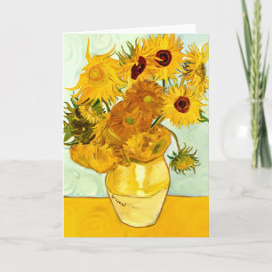 Carte Peinture de tournesol jaune de Vincent Van Gogh 18