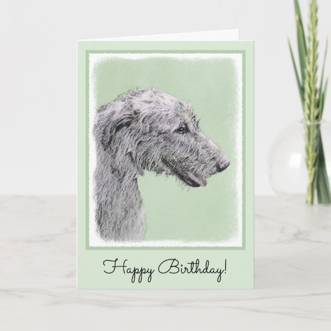Carte Peinture de Wolfhound en Irlande - Beau art origin (Devant)