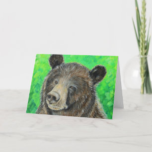 Carte Peinture d'ours Brown réfléchie