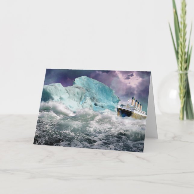 Carte Peinture du RMS Titanic et de l'iceberg (Devant)