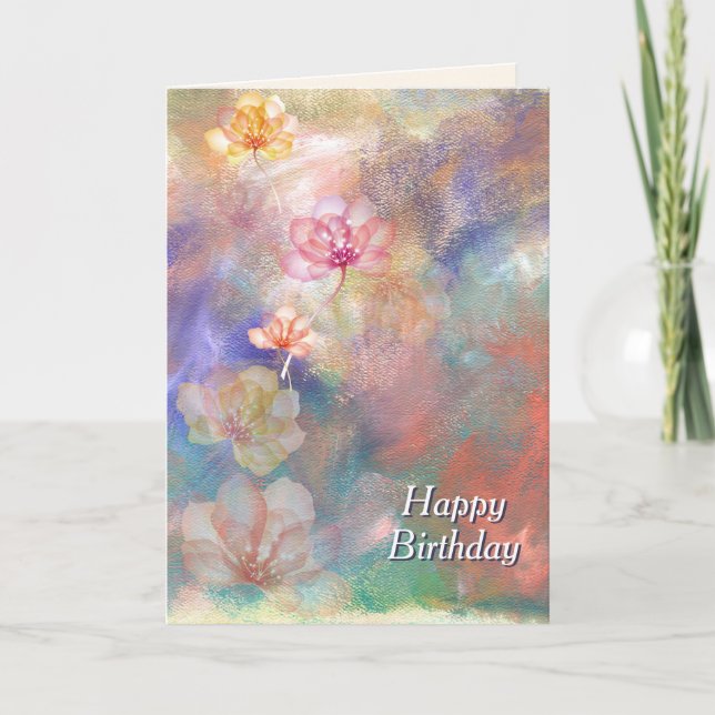 Carte Peinture et fleurs Abstraites (Devant)