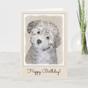 Carte Peinture havanaise de chiot - Beau art original de