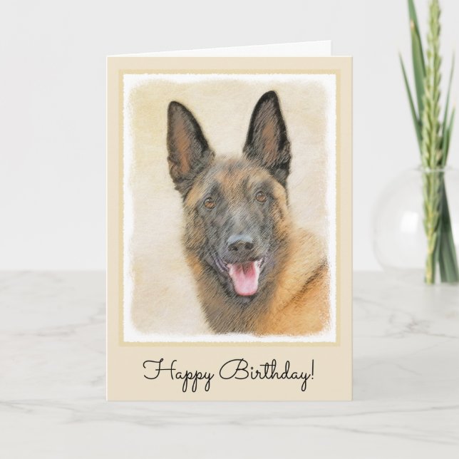 Carte Peinture malinoise belge - Beau art original de ch (Devant)
