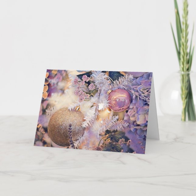 Carte Peinture moderne Arbre de Noël Décorations violett (Devant)