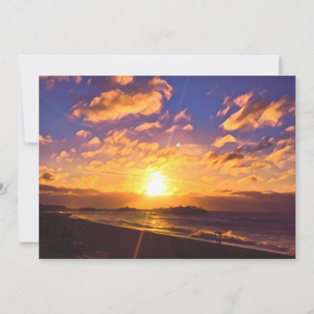 Carte Peinture numérique - lever de soleil Extraordinair (Devant)