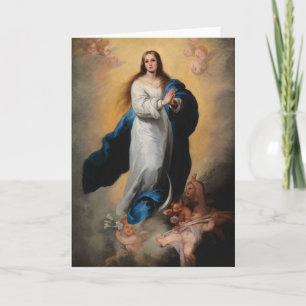 CARTE PEINTURE RENAISSANCE MADONE AVEC LES ANGES