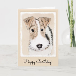 Carte Peinture Terrier de Renard de fil - Cute Original