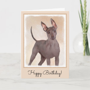 Carte Peinture Xoloitzcuintli - Beau art original de chi