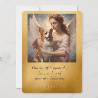 Carte Pembroke Corgi élégant Angel Sympathy