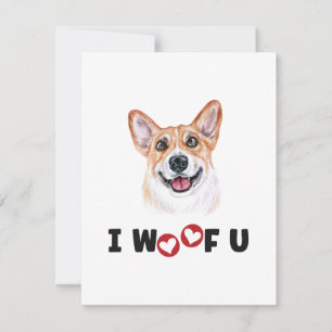 Carte Pembroke Welsh Corgi Dog I Woof You