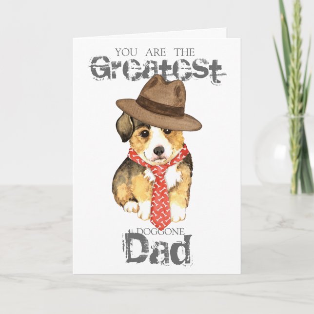 Carte Pembroke Welsh Corgi Papa (Devant)