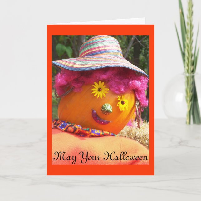 Carte Pendant le Halloween rose (Devant)
