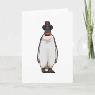 Carte Penguin comme Gentleman avec Casquette
