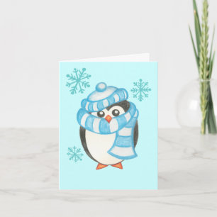 Carte Penguin de Noël