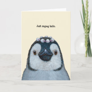 Carte penguin hello card