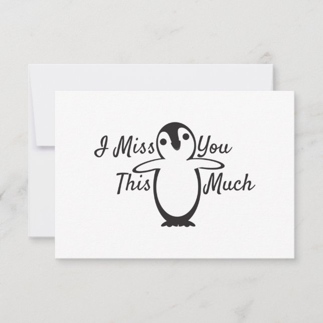 Carte Penguin te manque tellement (Devant)