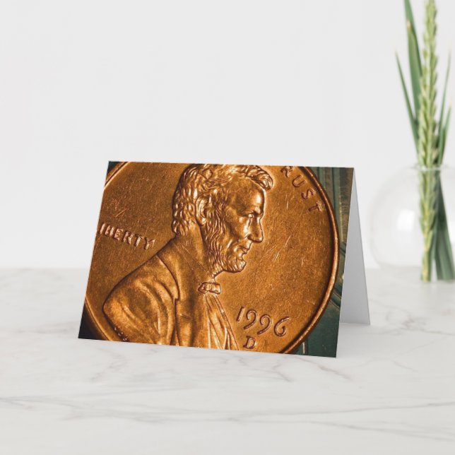 Carte Penny Cents Cuivre Lincoln (Devant)