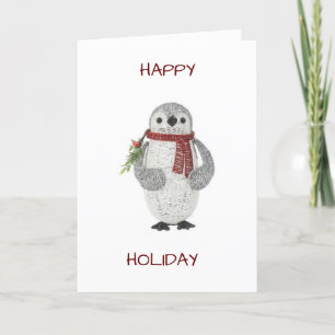 CARTE PENQUIN GET DIT MERRY CHRISTMAS CARD