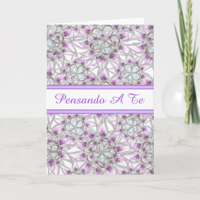 Carte Pensando un Te, pensée italienne à vous cardent (Devant)
