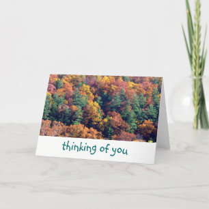 Carte "Pensant à vous" /Fall colore des earthtones