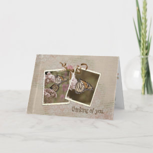 Carte Pensée à vous papillons