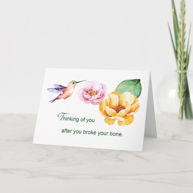 Carte Pensée d'os brisé de vous Fleurs (Devant)