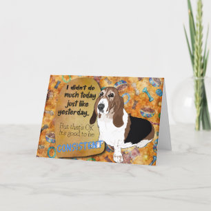 Carte Pensée hilarante de votre Basset Hound pour votre 