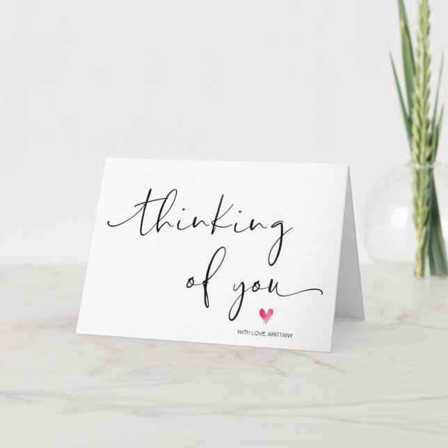 Carte Pensée mignonne de vous encourager la sympathie (Devant)