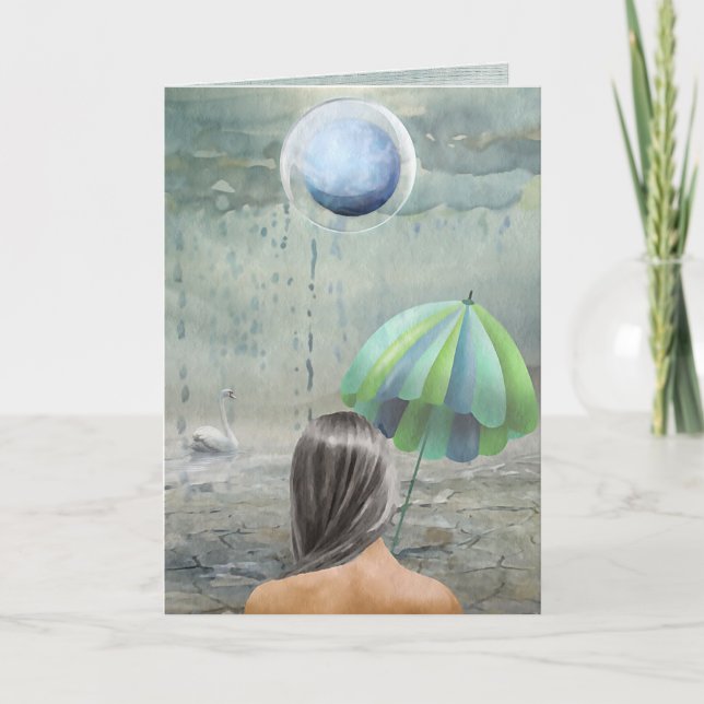Carte Pensée pour toi - Art Fantastique Moderne d'Annive (Devant)