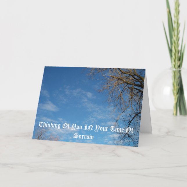 Carte Penser À Toi En Ton Temps De Douleur (Devant)