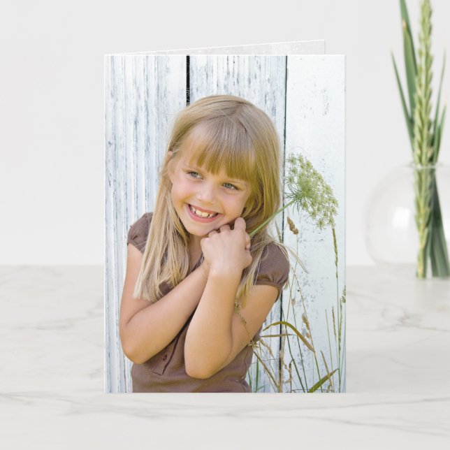 Carte penser à toi fille avec la dentelle de la reine An (Devant)