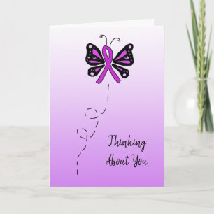 Carte Penser à votre papillon Fibromyalgie