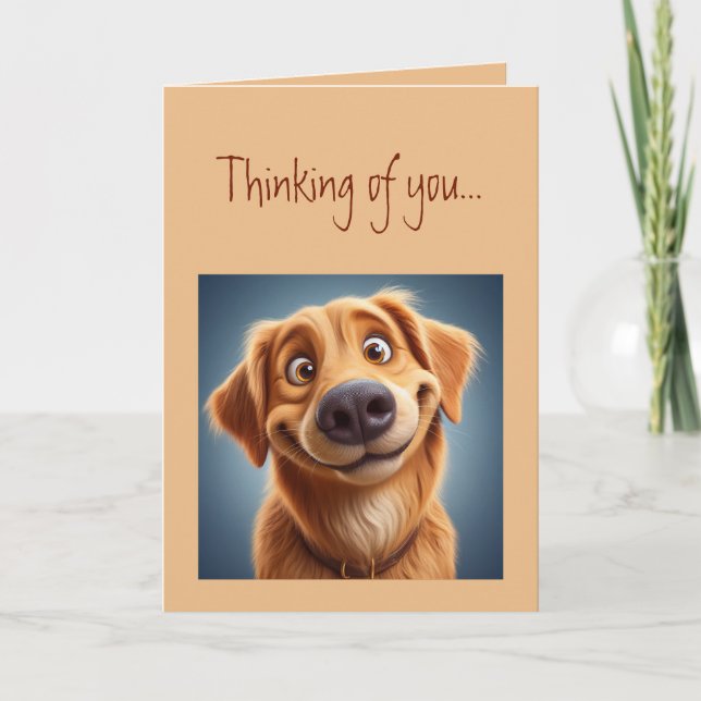 Carte Penser à vous apporte un sourire à mon visage (Devant)