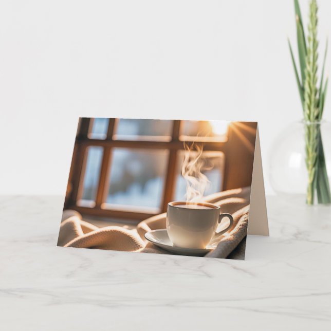 Carte Penser À Vous Café Par Fenêtre (Devant)