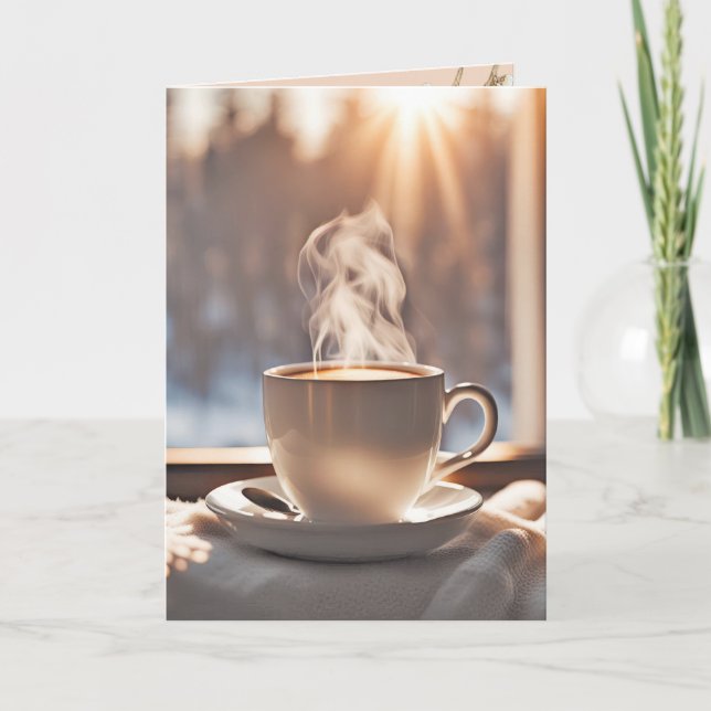 Carte Penser À Vous Café Par Fenêtre (Devant)