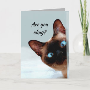 Carte Penser à vous Chat drôle Dites-moi que vous allez 