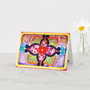 Carte Penser À Vous Colorful Talavera Salutation Mexicai