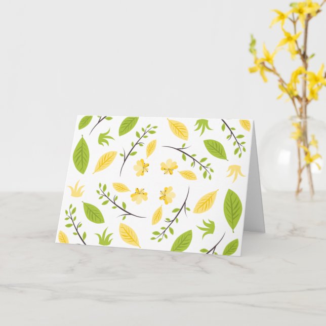 Carte Penser à vous et envoyer notre amour (Fleur jaune)